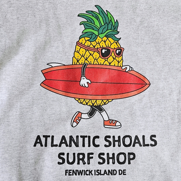NEW Pineaple Surfing Gildan Atlantic Shoals Fenwick Island Delaware Hoodie Small - Picture 3 of 16